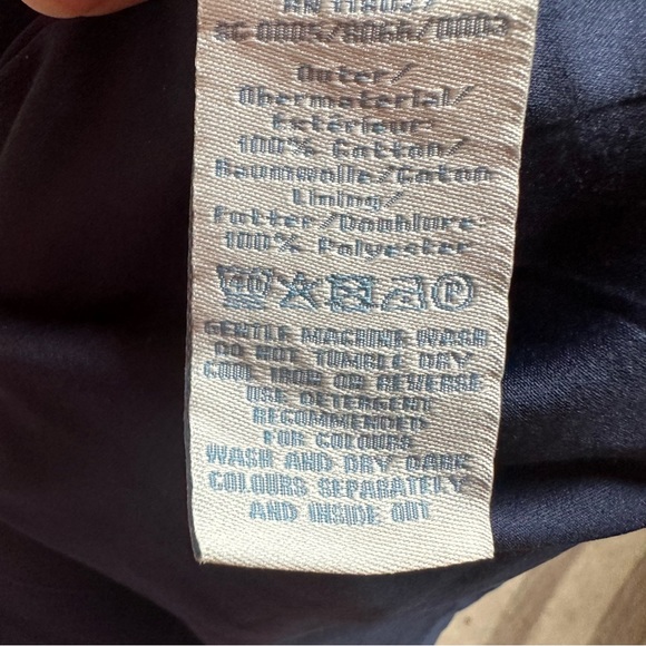 Boden Split Neck Navy Blue Dress - Picture 4 of 4